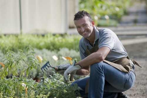 Protective PPE used by gardeners during site work